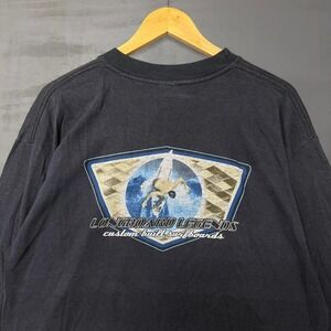 Murina Longboard Legends Made in USA Surf Graphic Shirt 90s Black Long Sleeve XL